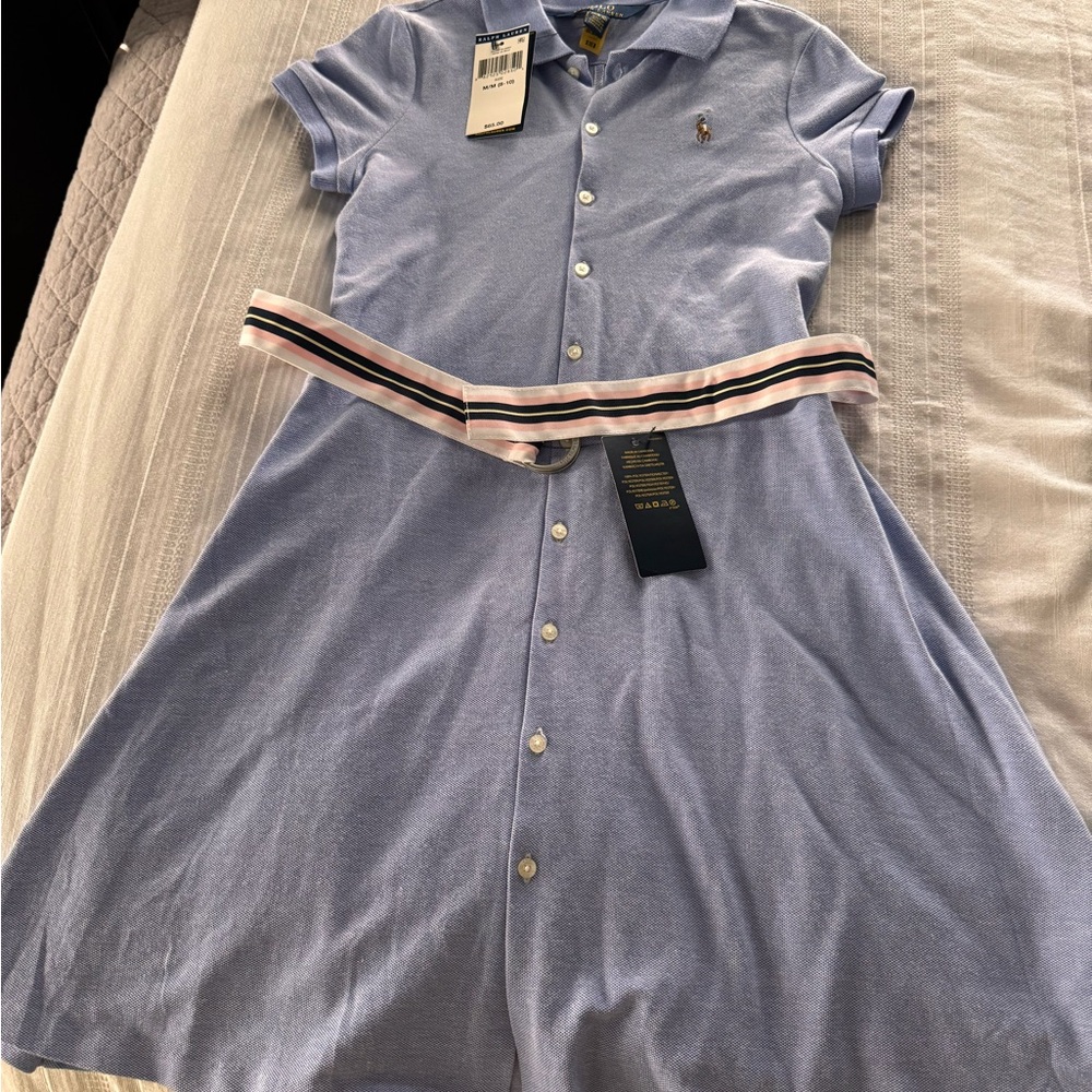 Ralph Lauren Light Blue Polo Dress for Kids